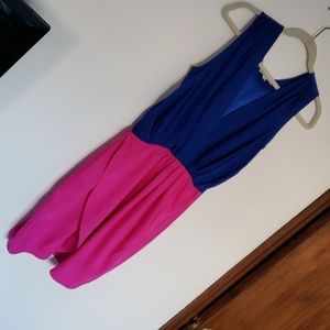 Amanda Uprichard 100% silk color block dress M